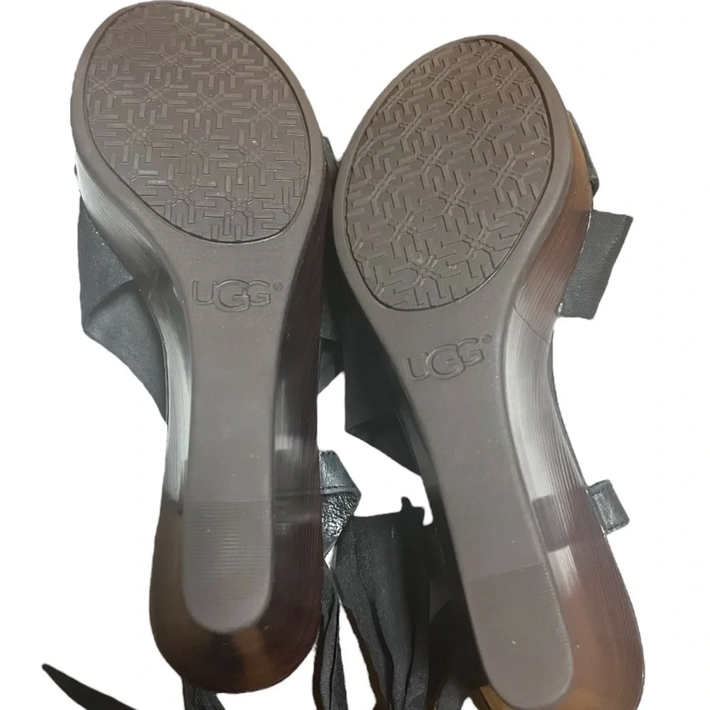 Ugg Strappy Wooden Wedge Sandals